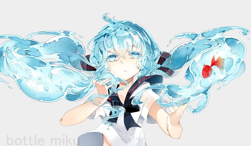 Anime girl with water powers