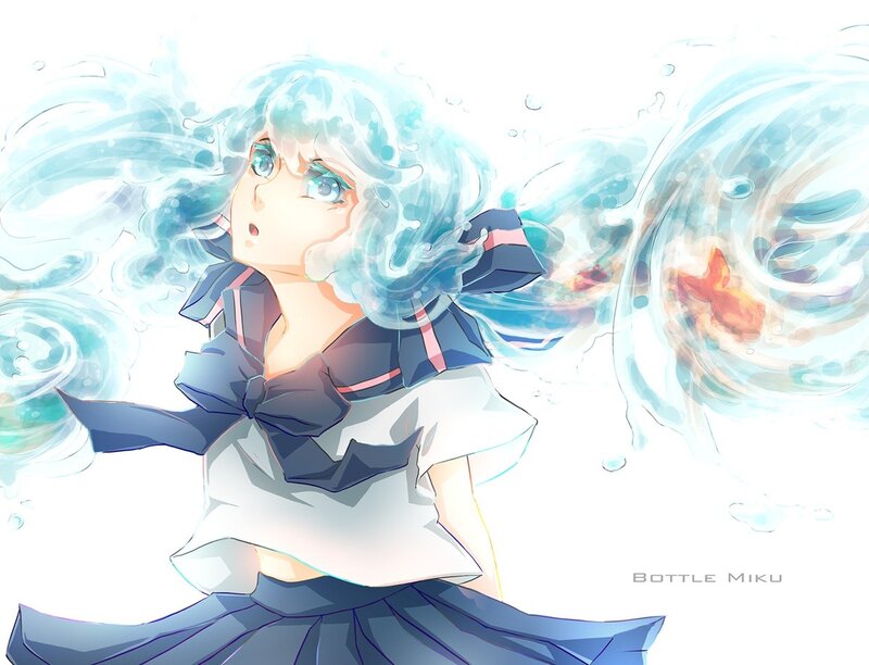 Anime girl with water powers