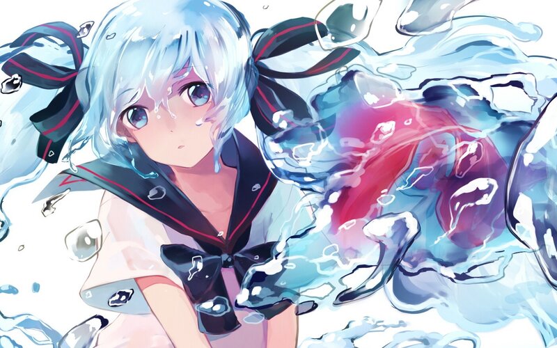 anime girl with water powers
