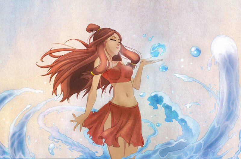anime girl with water powers