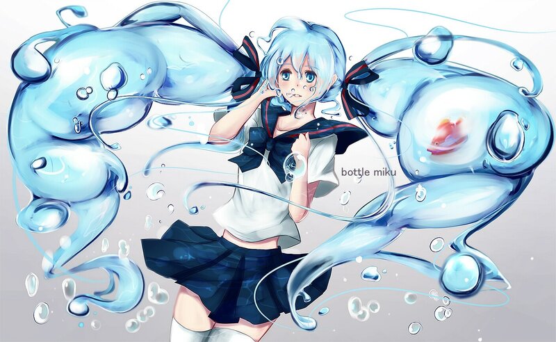 Anime girl with water powers