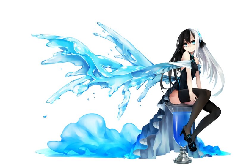 anime girl with water wings