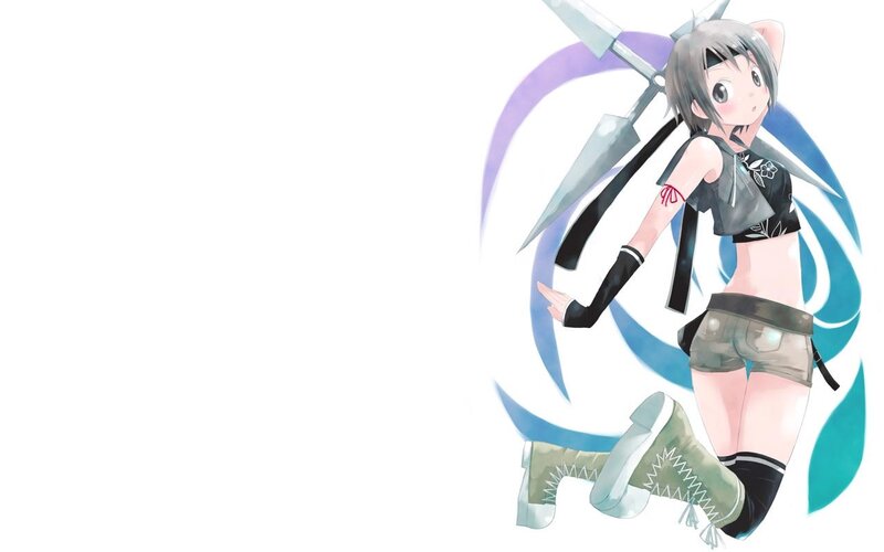 anime girl with weapon