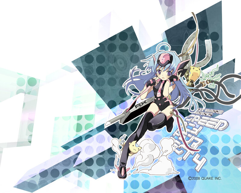 anime girl with weapon