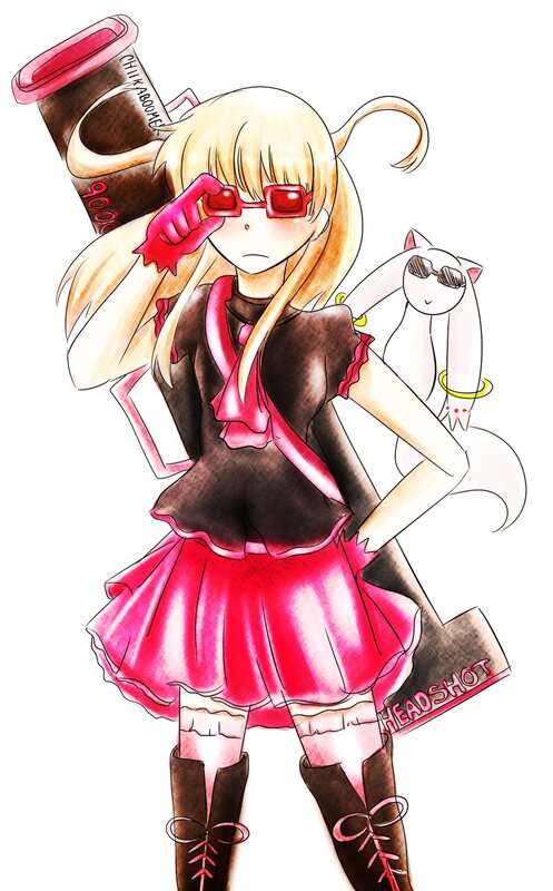 anime girl with weapon