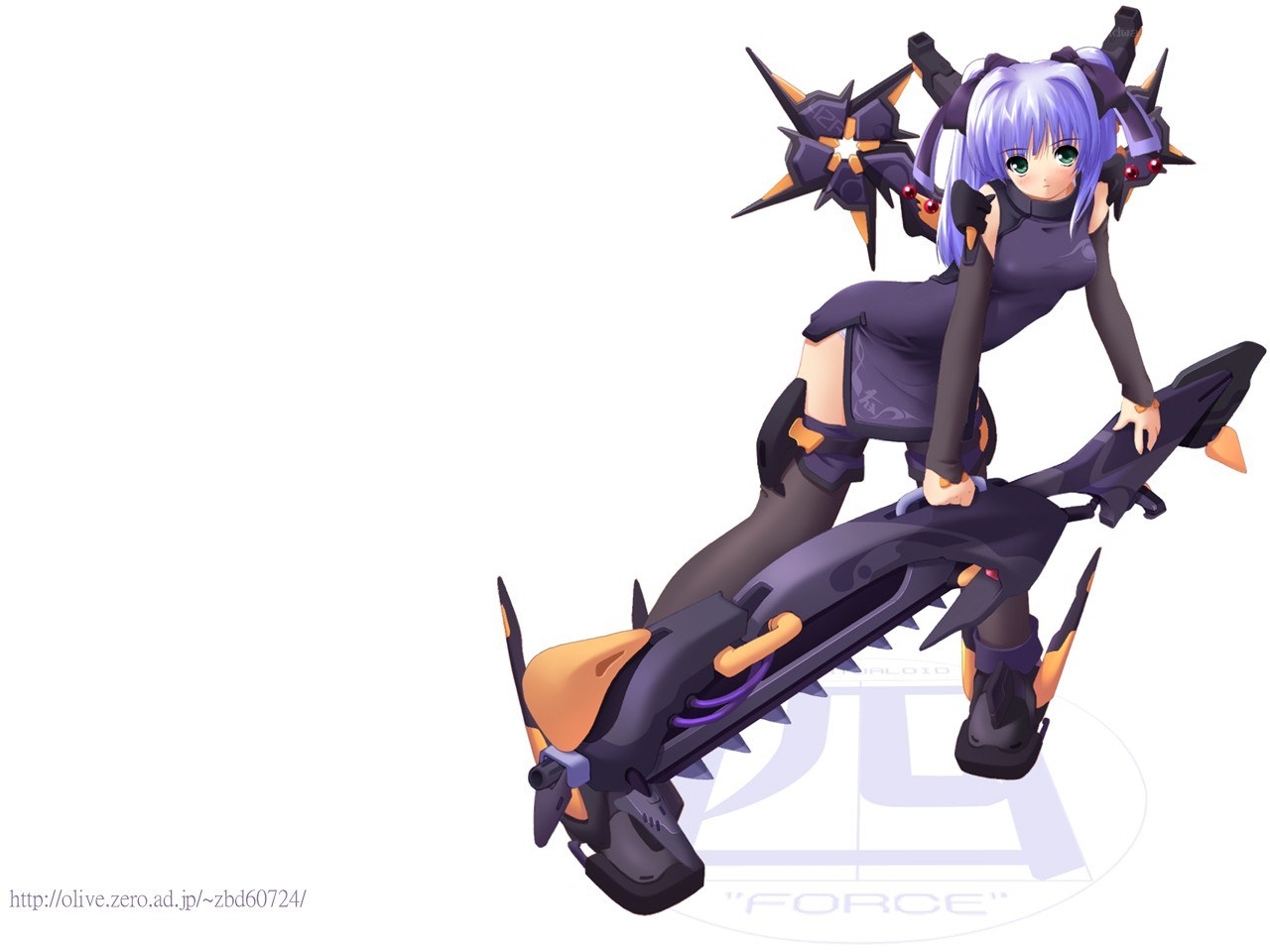 anime girl with weapon
