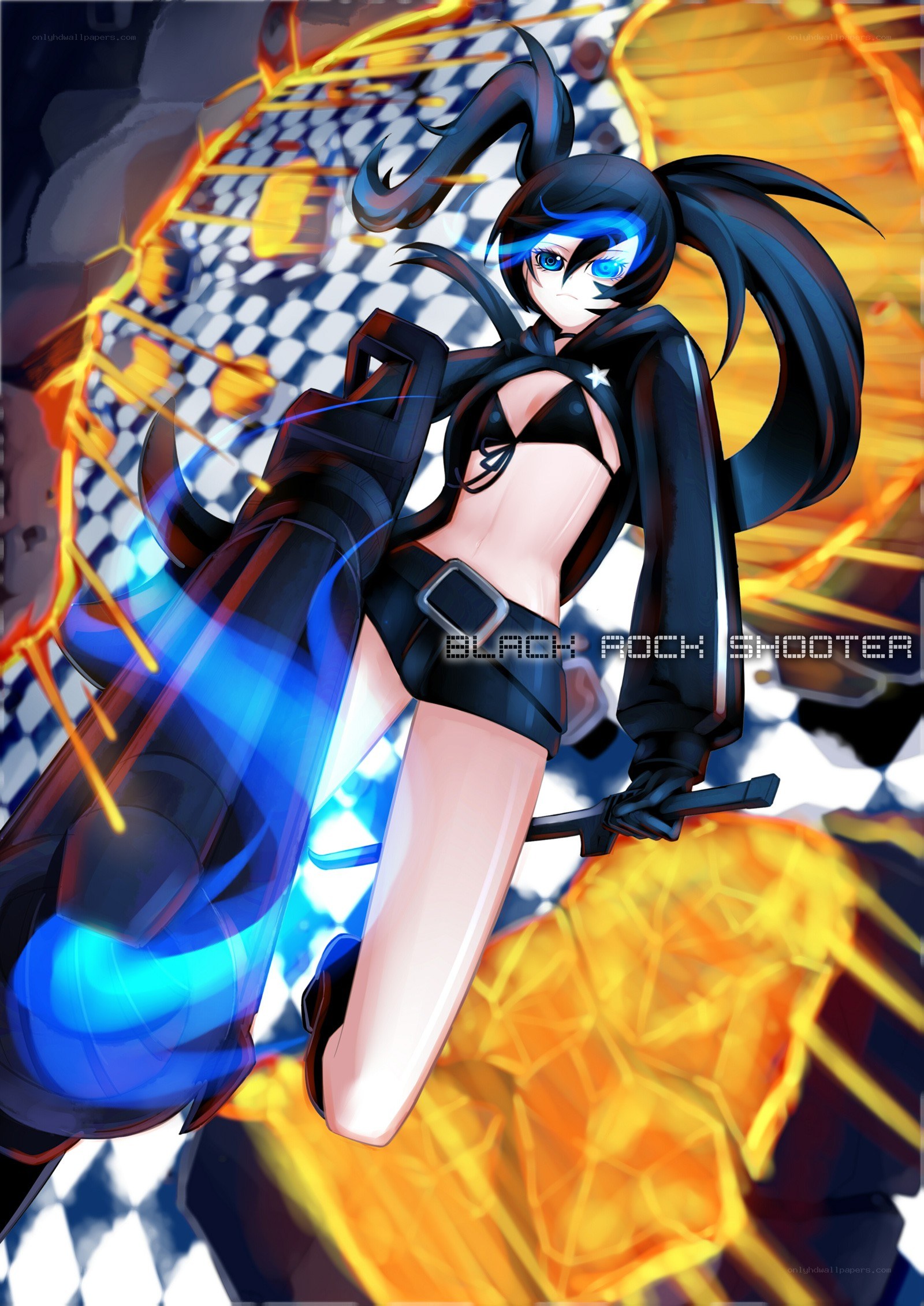 anime girl with weapon