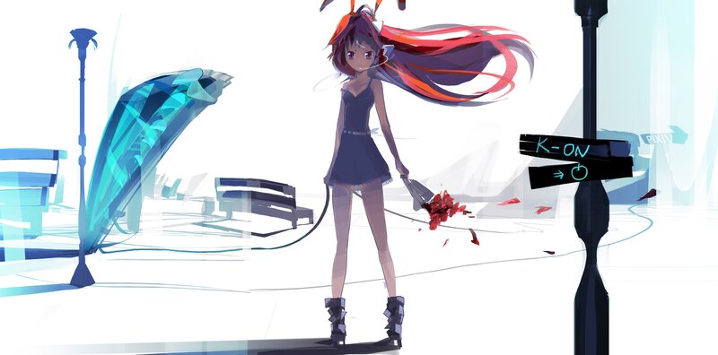 Anime girl with weapon