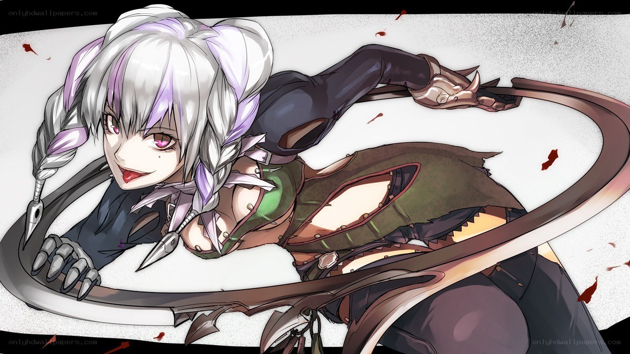 anime girl with weapon