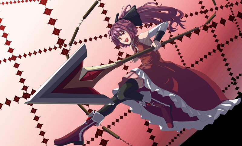 anime girl with weapon