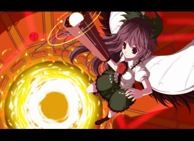 anime girl with weapon