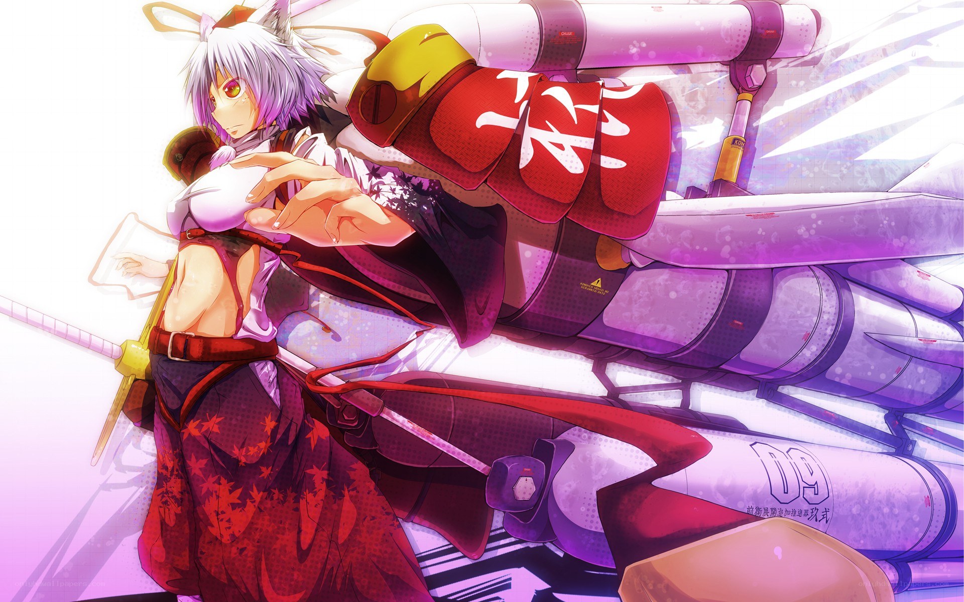 anime girl with weapon