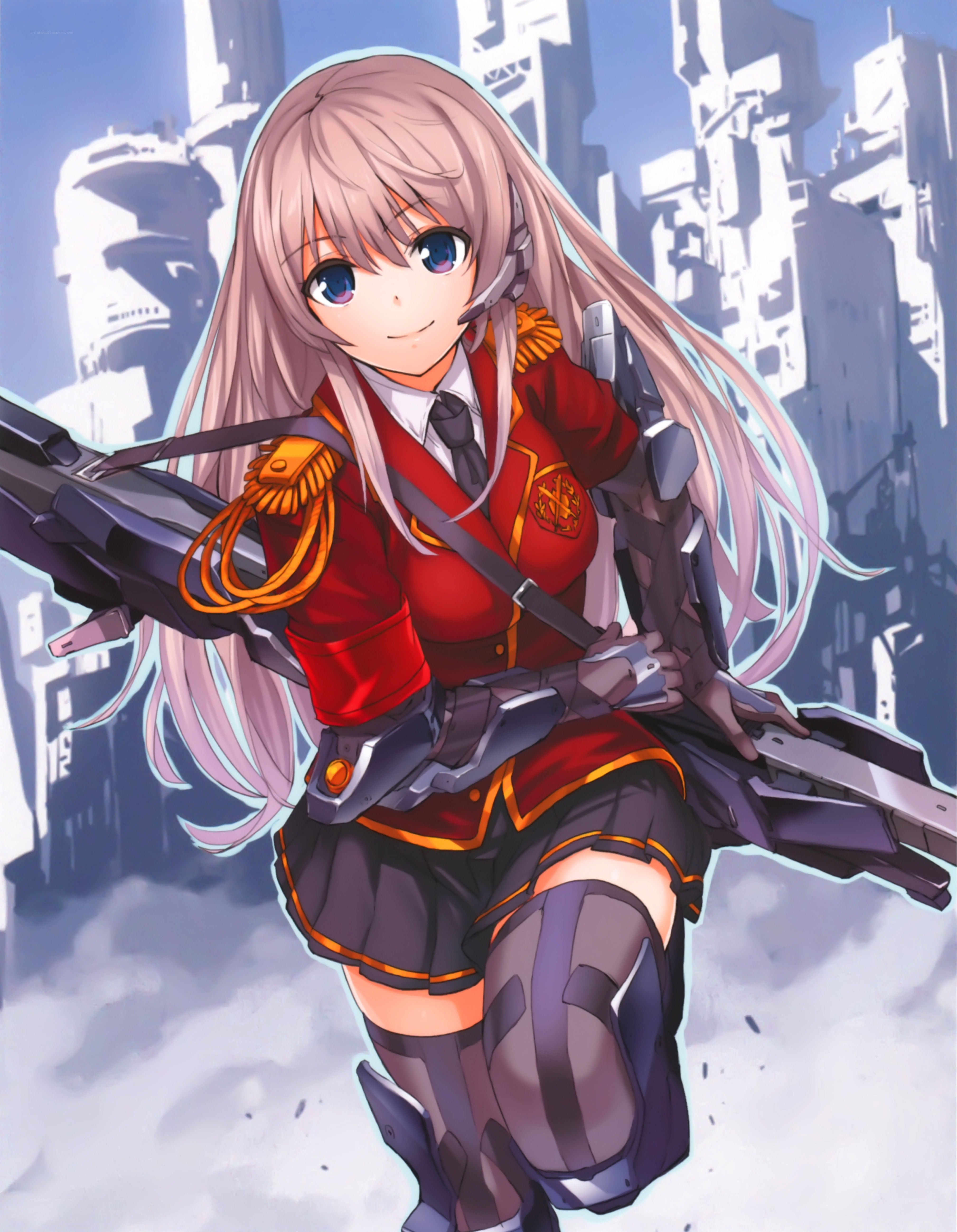 anime girl with weapon