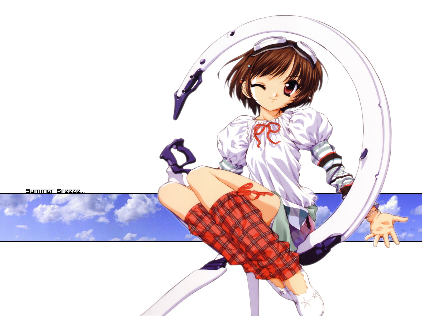 anime girl with weapon