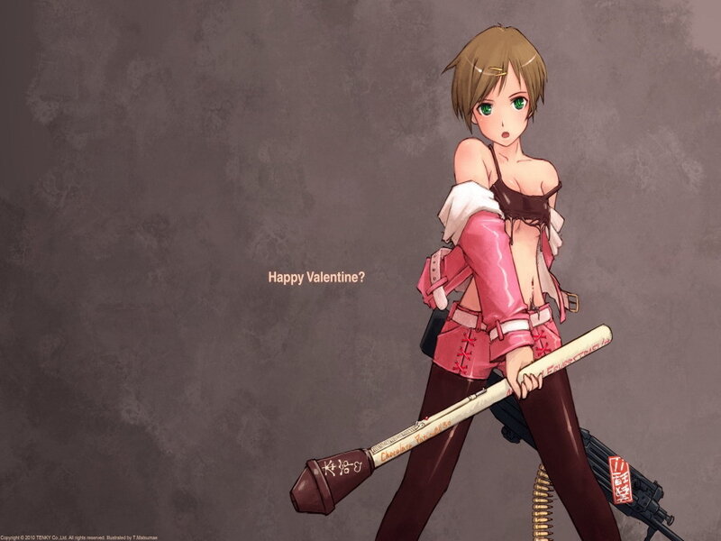 anime girl with weapon