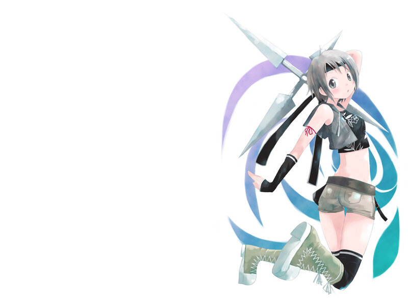 anime girl with weapon