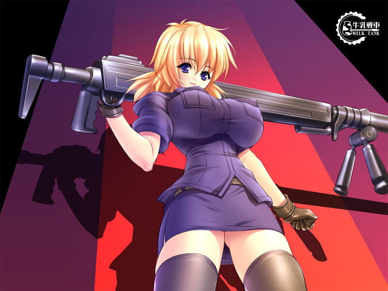 anime girl with weapon