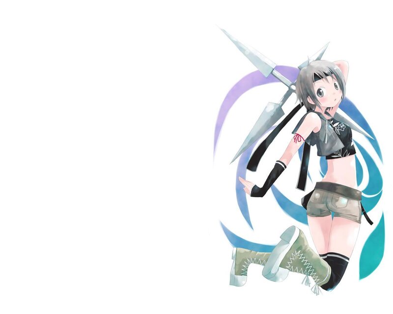 anime girl with weapon