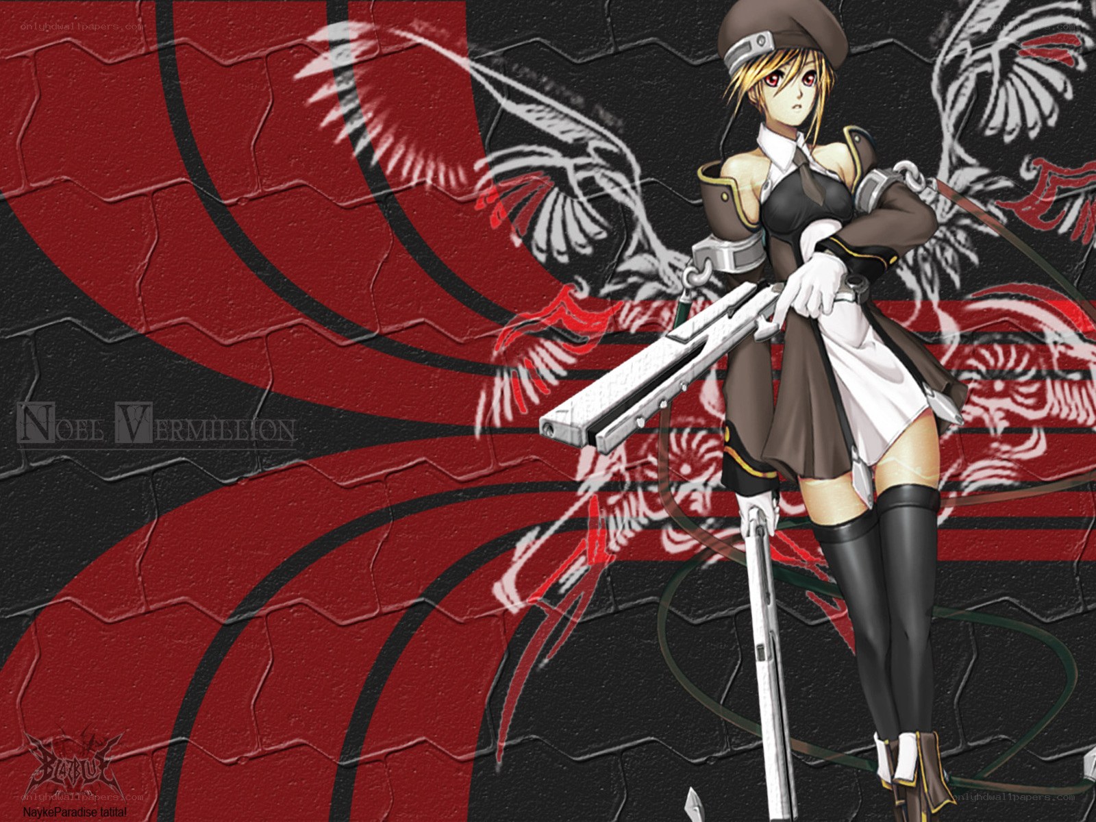 anime girl with weapon