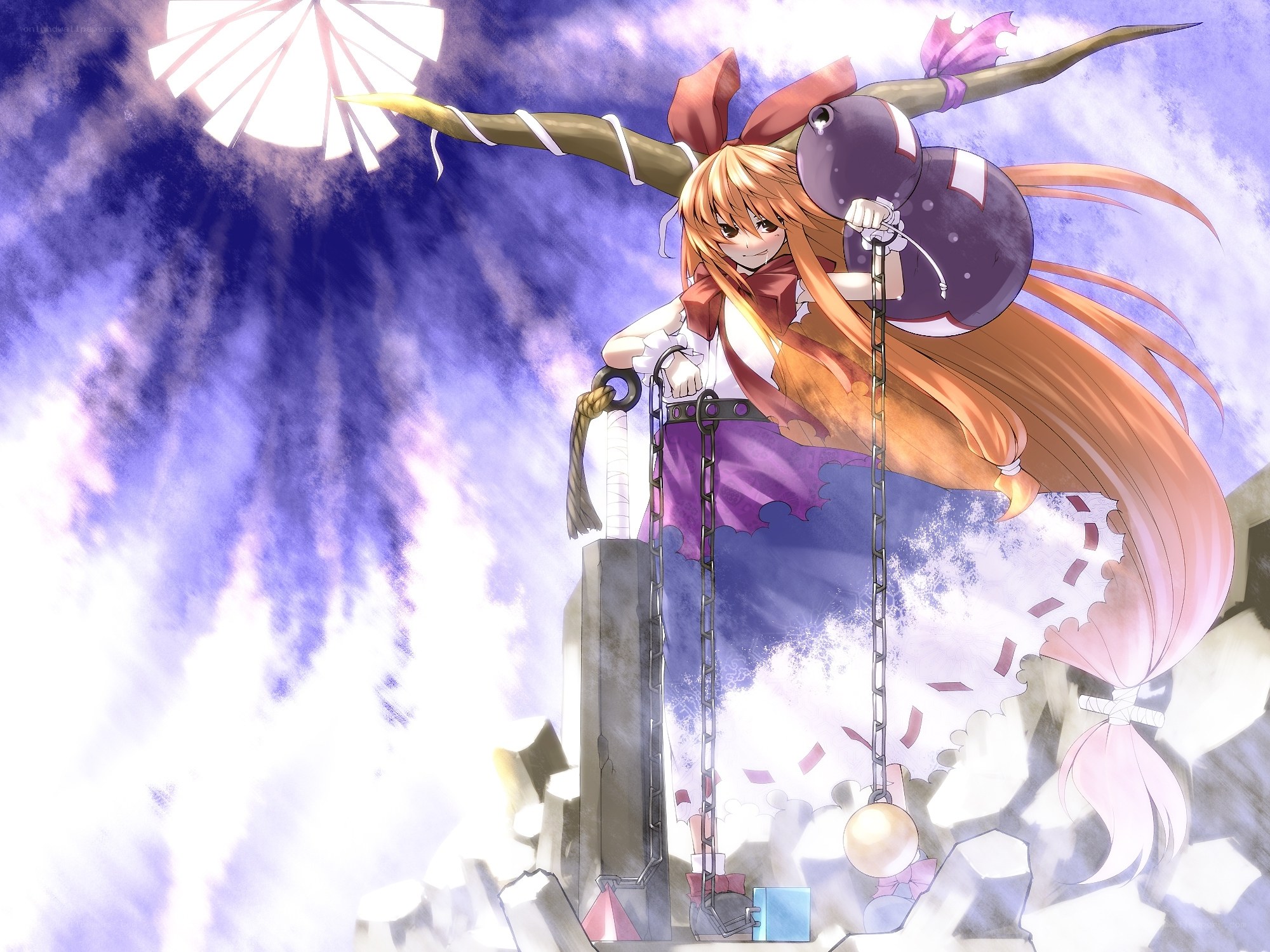 Anime girl with weapon