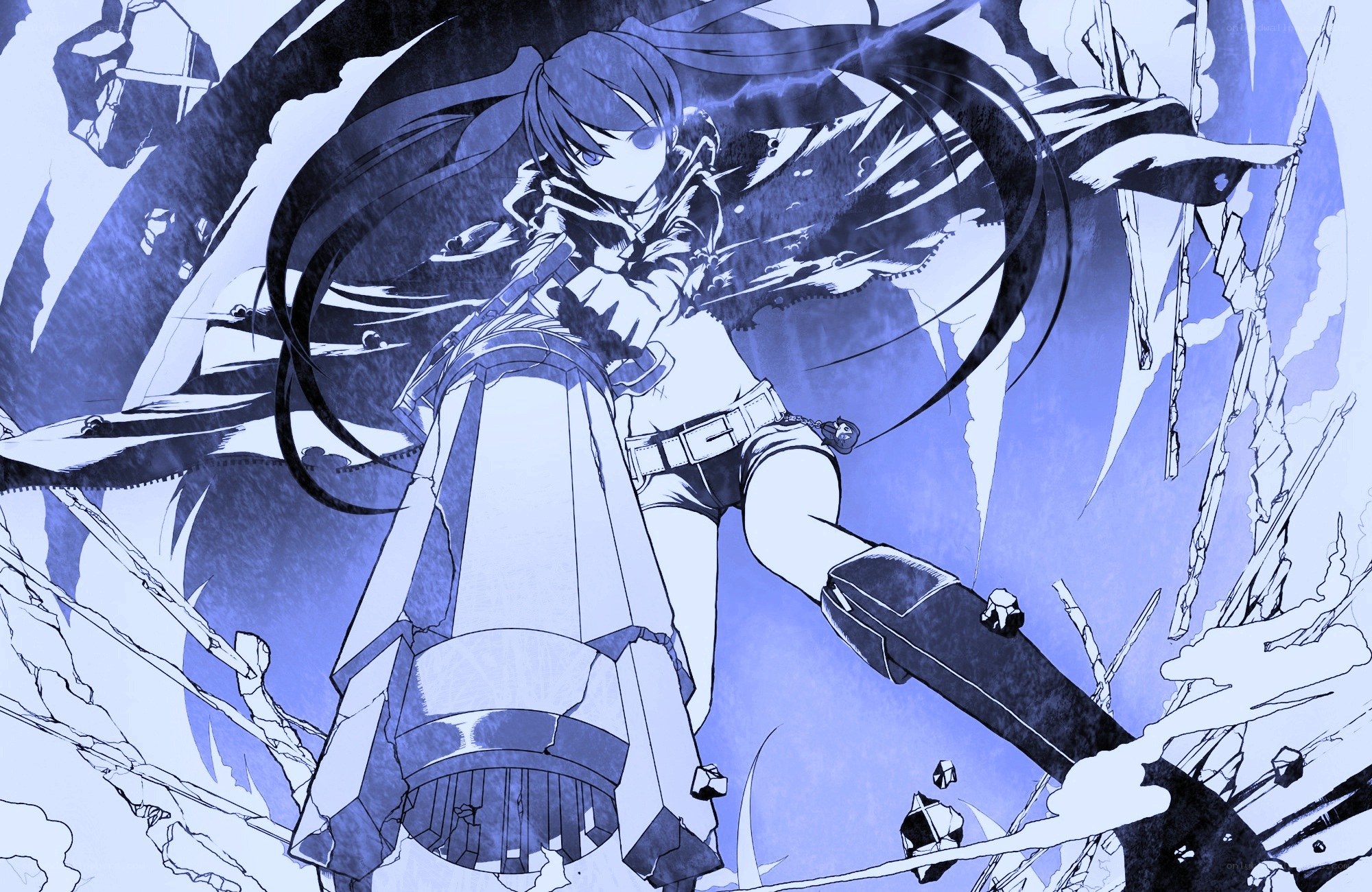 anime girl with weapon