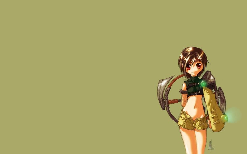 anime girl with weapon