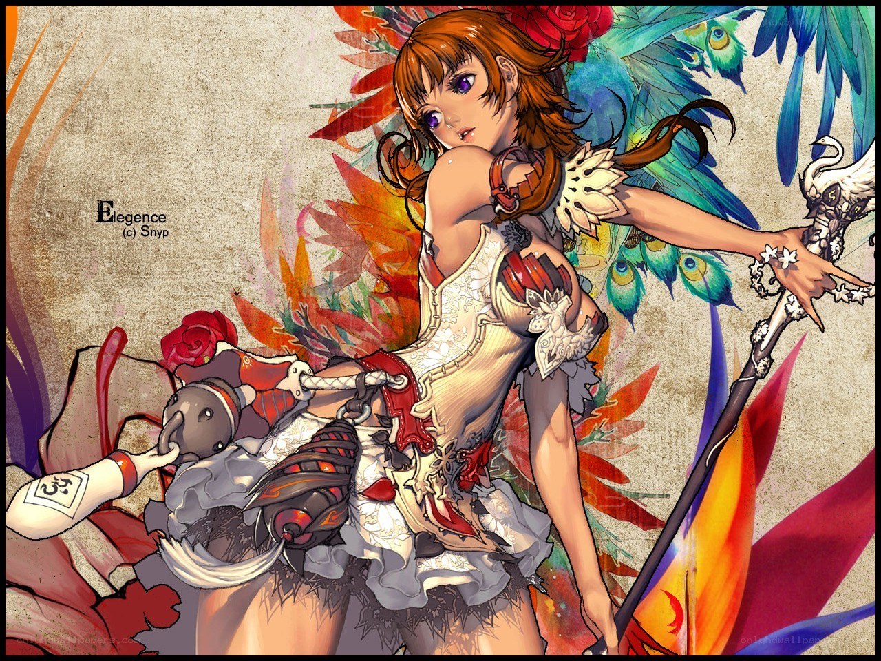 anime girl with weapon