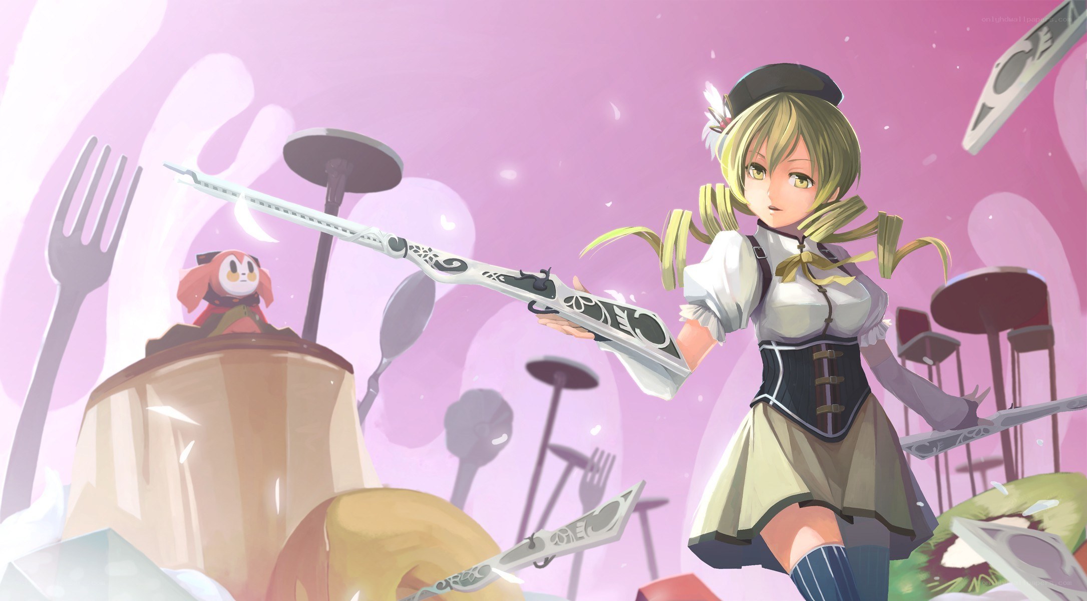anime girl with weapon