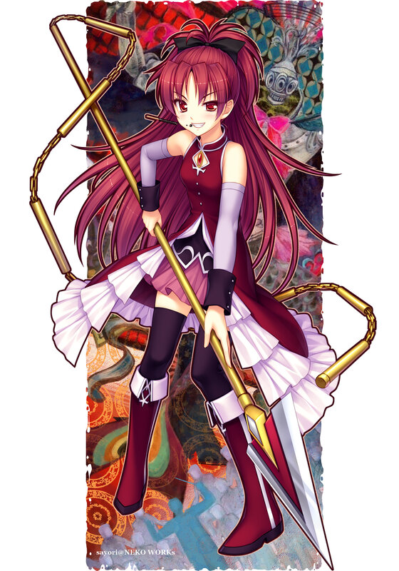 Anime girl with weapon