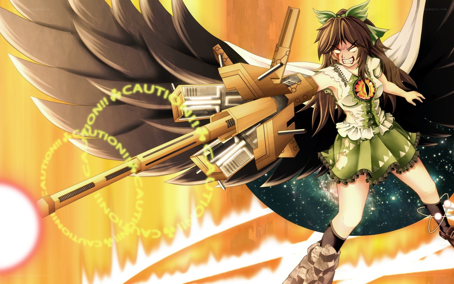 anime girl with weapon