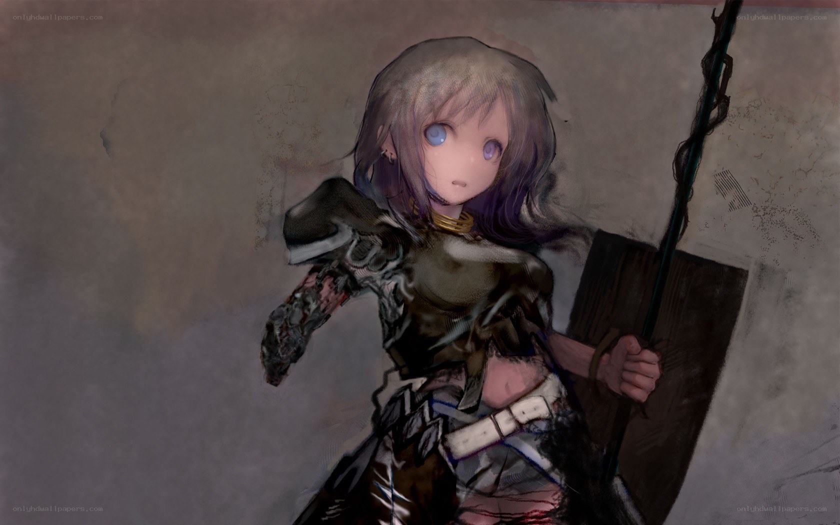 anime girl with weapon
