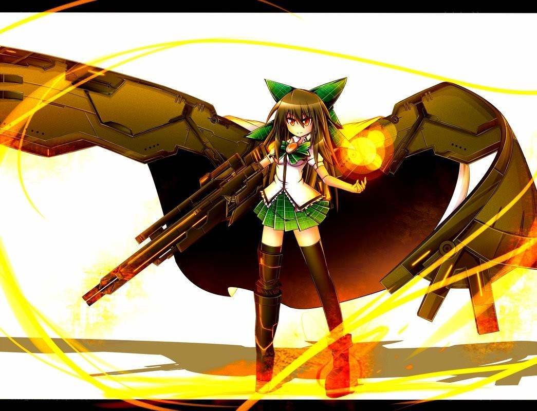 anime girl with weapon