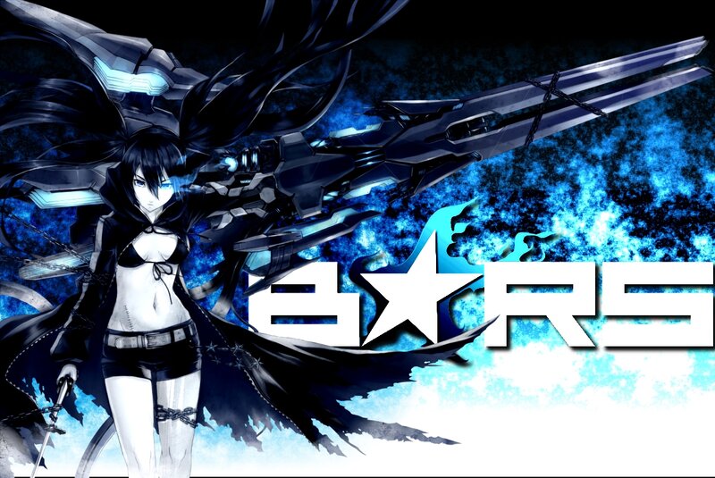 Anime Girl with Weapon — Black, Dramatic, Digital Art, Cape