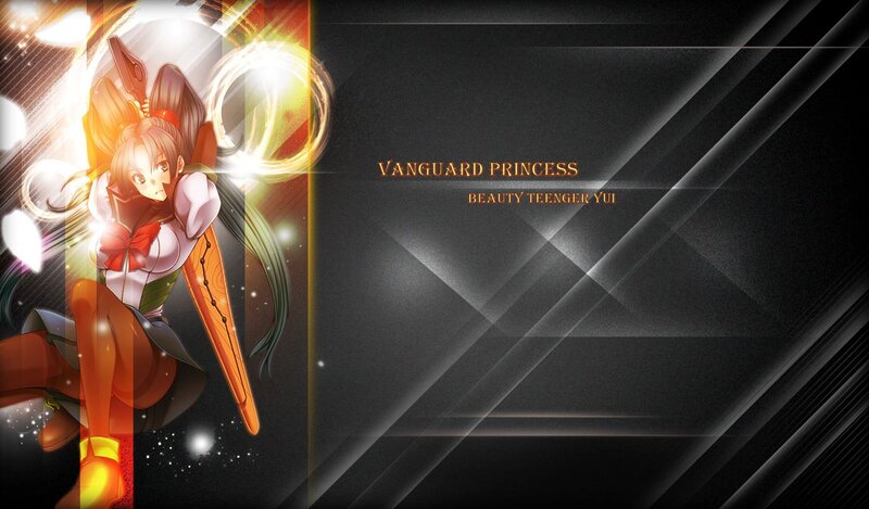 Anime Girl with Weapon — Black, Dramatic, Digital Art, Light Effects