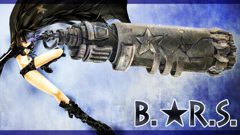 Anime Girl with Weapon — Blue, Dramatic, Digital Art