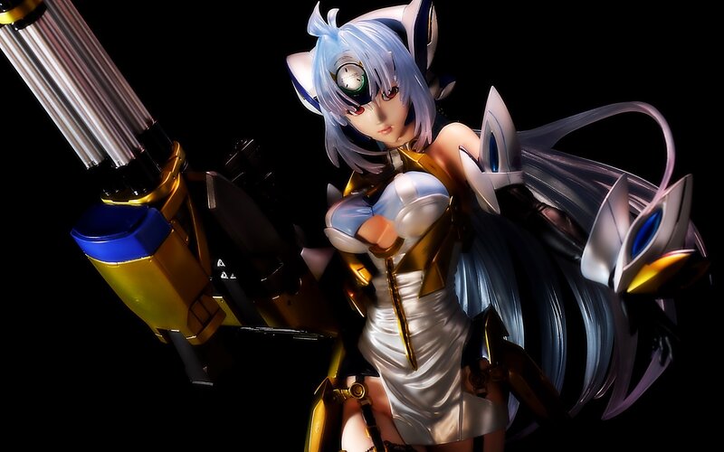 Anime Girl with Weapon — Blue