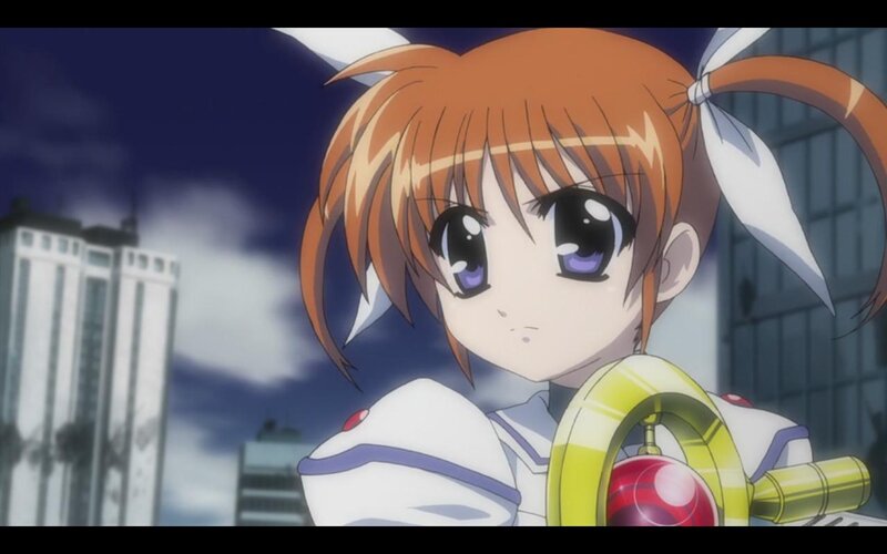 Anime Girl with Weapon — Orange, Dramatic, Night