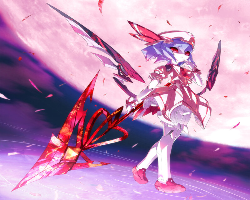 Anime Girl with Weapon — Pink, Dramatic