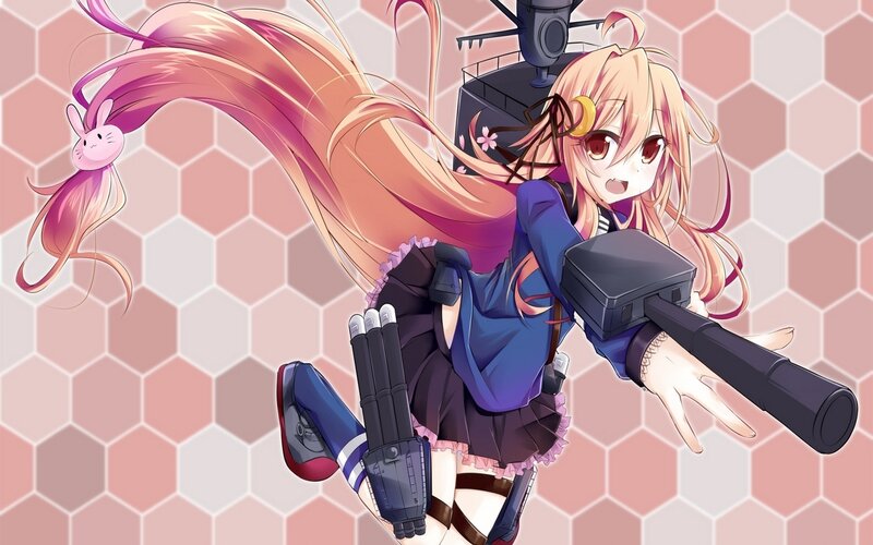 Anime Girl with Weapon — Pink, Dynamic