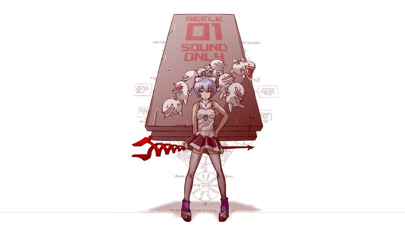 Anime Girl with Weapon — Purple, Dramatic, Digital Art, Casket, Monsters
