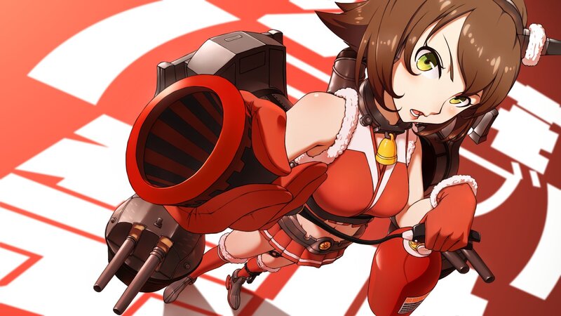 Anime Girl with Weapon — Red, Dynamic