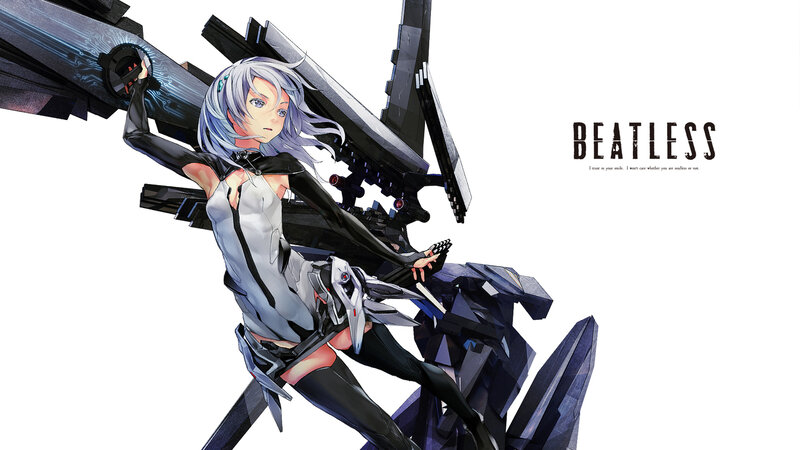 Anime Girl with Weapon — White, Dramatic, Digital Art, Mech