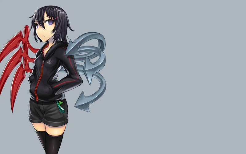 anime girl with weapons