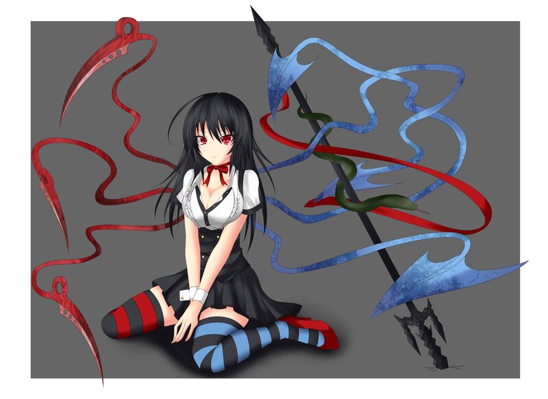 anime girl with weapons