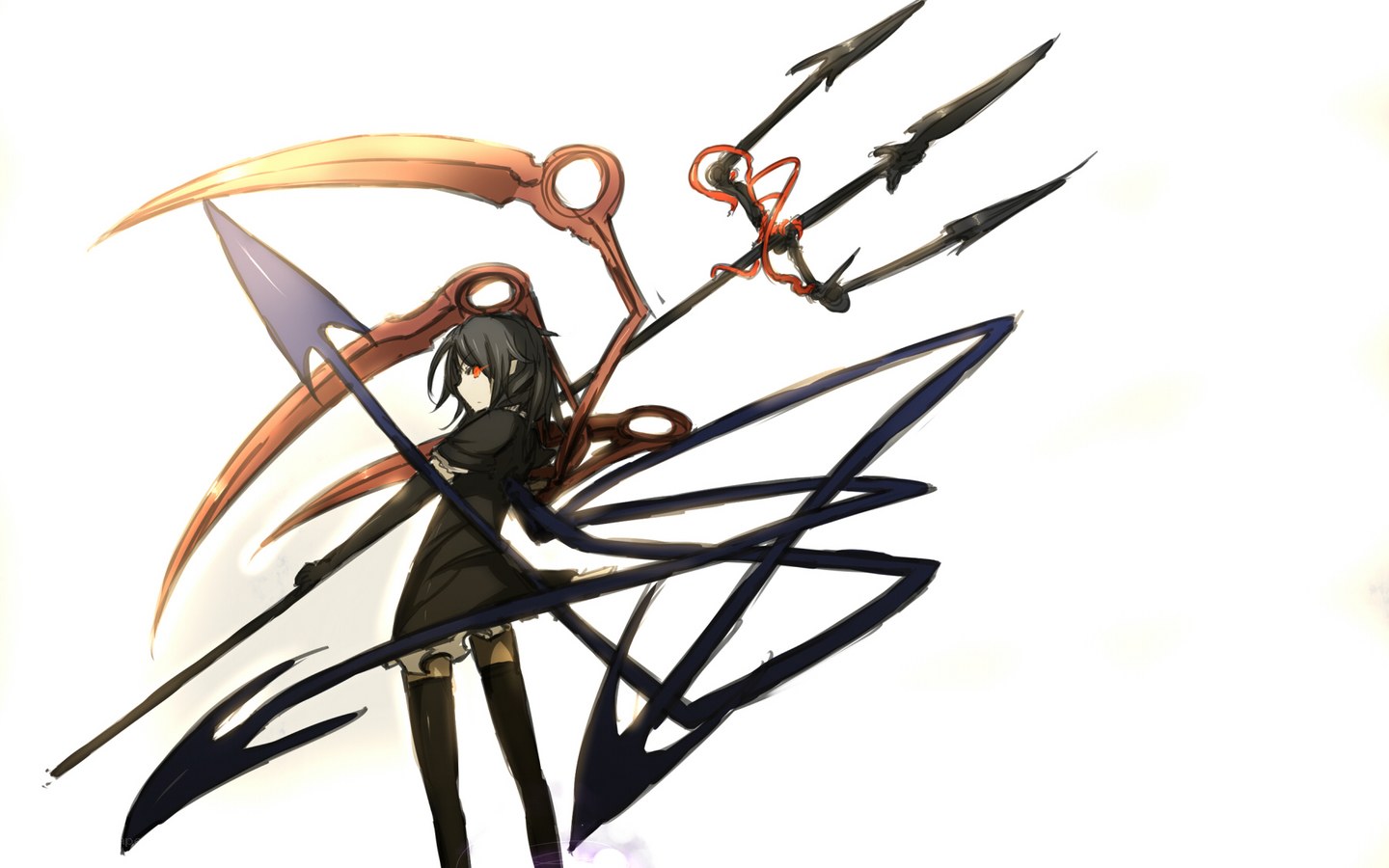 anime girl with weapons