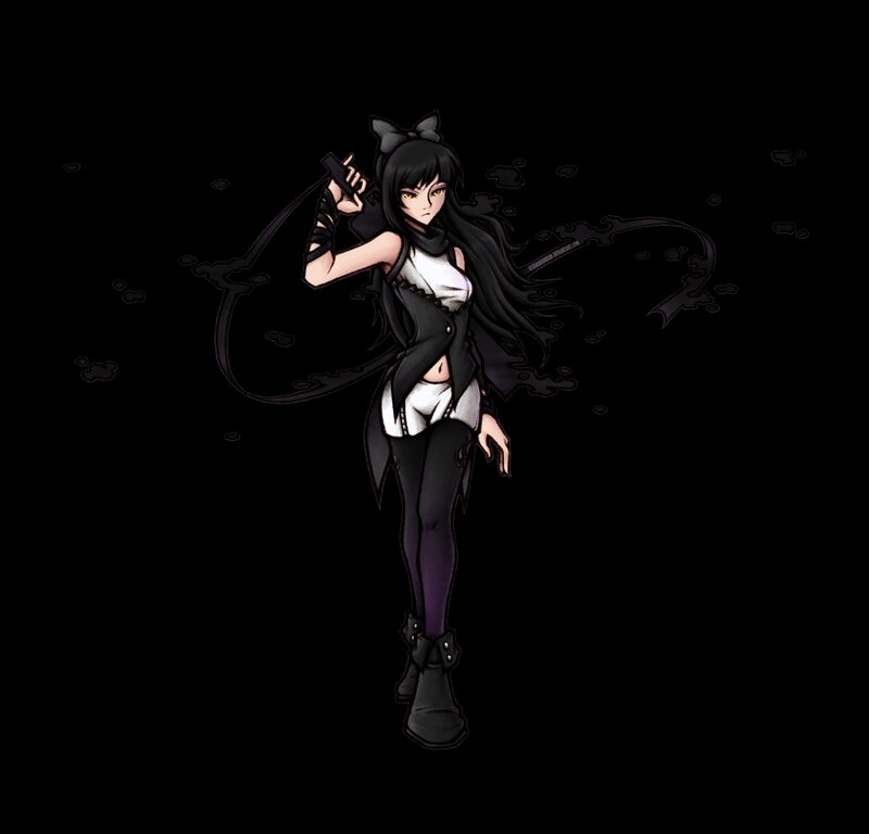 Anime Girl with Whip — Black, Dramatic