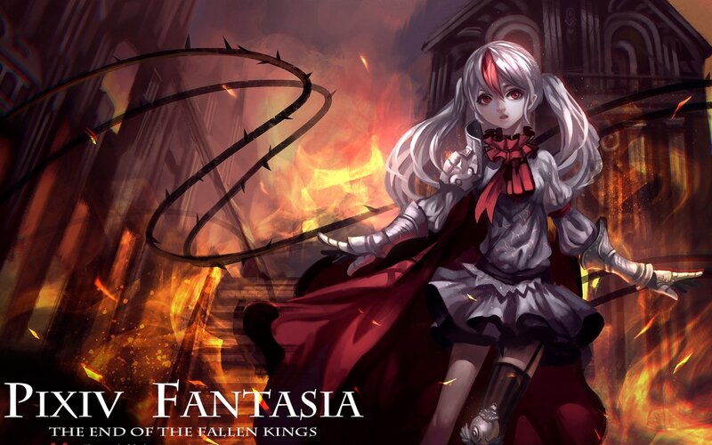 Anime Girl with Whip — Red, Dramatic, Digital Art