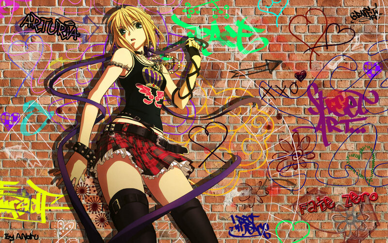 Anime Girl with Whip — Red, Edgy