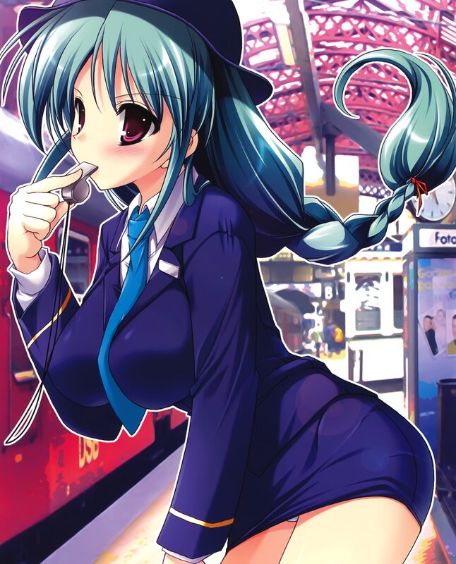 anime girl with whistle