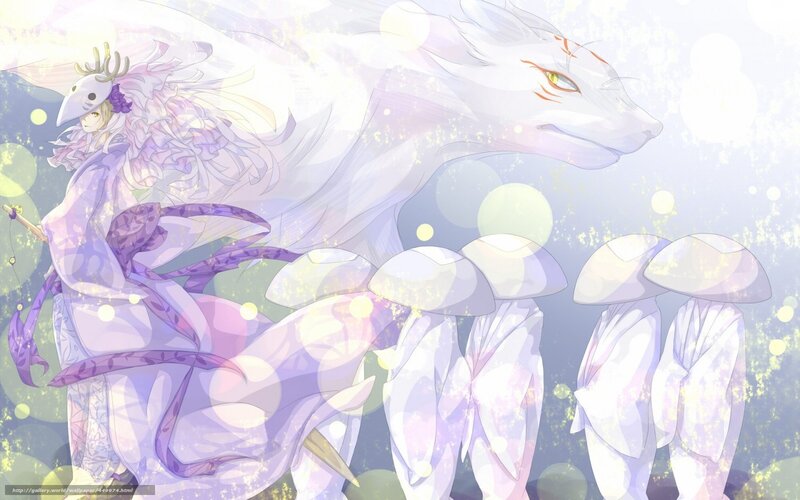 Anime girl with white dragon